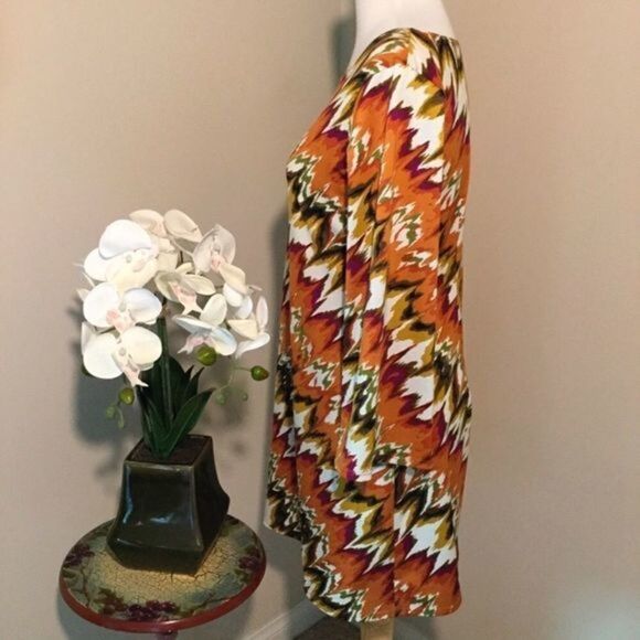Sunny Taylor Diagonal Print Dress or Tunic Size S - Picture 6 of 11